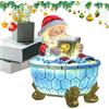 Generico Lampada Notturna Babbo Natale | Decorazioni Natalizie LED,Notturne con Babbo Natale che Legge nel Bagno di Bolle - per Interni, Camera da, Salotto, Ufficio, Festa Natalizia