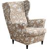 CHNSHOME Copripoltrona 1 Posto con Orecchie Elasticizzato 2 Pezzi copripoltrona Fodere per poltrone a orecchioni Coprisedile per Poltrona