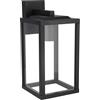 EDO, Lampada da parete per esterni GAIA T, lampada da parete in alluminio nero con vetro, lampada da parete con attacco E27, max.40 W, lampada da giardino impermeabile IP44, EDO777369