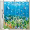 Vgzsyomqib Tenda Doccia Antimuffa Tessuto Impermeabile Delfino Tenda per Doccia Grande con Anelli Lavabile Lavatrice 240x200 Oceano Tende Vasca da Bagno Stoffa in Poliestere, Blu 03