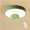 LIUNIAN Plafoniera da soffitto rotonda ultra sottile Creativa Dinosaur Cartoon, Plafoniera da soffitto a luce continua per la camera dei ragazzi, con telecomando, diametro 30cm, 18W
