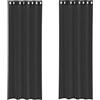 vidaXL Tende in Voile con Occhielli 2 pz Nero 140x300 cm, Tenda a Rete, Tenda Trasparente, Voile per Finestra, Trattamento Finestra, Tenda Pura Voile