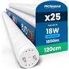 Eurocali 25x Tubi LED 120cm G13 T8 18W 1850 lumen - Luce Bianco Freddo 6500K - Fascio Luminoso 160° - Sostituzione Neon