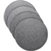 MorNon Set di 4 cuscini per sedia, rotondi, in feltro, 35 cm, per panca, con inserti antiscivolo, per tutti i tipi di sedie, per interni ed esterni (grigio scuro)