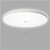 AIRUI Sensore Radar LED Plafoniera Pir Sensore Di Movimento Crepuscolare Lampada Da Soffitto Rotonda Bianco Freddo 6500 K Impermeabile A Incasso Lampada Da Veranda Per Corridoio Scala Balcone(23cm, 9W,White