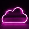 Colording Nube Luci al neon Insegne luminose al neon LED Applique da parete al neon Batteria/USB artistica neon decorazione per Natale Matrimonio Party