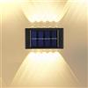 AntDau71® - Applique 10 led da Esterno, a Carica Solare, Impermeabile, per Veranda, per Giardino, per Vialetto, Alta luminosità, Batteria integrata - CW904