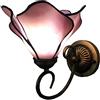 ZTJ-Lighting Lampade Da Parete in Stile Tiffany, Applique Da Parete Vintage in Vetro Colorato, 1 Luce, Lampada Da Comodino in Metallo Retrò Per Camera Da Letto, Soggiorno, Bagno, Corridoio, Luce Notturna,2