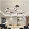 Wandun Moderna lampada a sospensione a LED, 3 anelli collezione di vernice oro, applique a sospensione a luce regolabile Lampadario a soffitto moderno, dimmerabile con telecomando 3000K-6000K - 68W (
