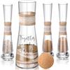 Irenare Unity Sand - Set di vasi di sabbia per cerimonie nuziali, include vaso per cerimonia di sabbia, sabbia, tappo in sughero per matrimoni, fidanzamenti, anniversari (rustico)