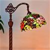 WDBZTJ Lampada da terra vintage, lampada da lettura in stile Tiffany, Lampada da Pavimento a 1 luce in vetro colorato, Lampada a piantana antiche per da letto soggiorno,9