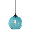 S-Cevada Lampadario a Sospensione a Sfera di Vetro Semplice, Lampada a Sospensione a Soffitto Vntage Industriale E27 a Globo a 1-Luce per Cucina Sala da pranzo (Blu)