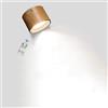 OOWOKS Lampada da parete a LED in legno a batteria Applique da parete dimmerabile con telecomando Controllo tattile Lampada a LED Ricaricabile via USB Batteria da 2000 mAh Ruotabile a 360° Lampada magnetica
