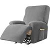 JHLD Velluto copripoltrona relax reclinabile-Grigio scuro-1 posto