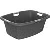 Rotho Flowers Cestino per il bucato 50l, Plastica (PP) senza BPA, antracite, 50l (65.1 x 48.6 x 26.2 cm)