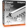 Eurocali 1x Profilo Angolare da 2 metri (2mt) a Scomparsa in Alluminio per Strisce LED Schermatura Opaca ingombro max striscia led 9.5mm - 13.1 x 12.5 (alette 50.12)
