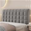 ZCXRYFL Copri Testiera Letto Matrimoniale/Singolo Copritestata Imbottita in Velluto Fodera Protettiva per testiera in Pelle/Legno/Imbottita/Ferro, Decorazione Copertura Antipolvere(90x65cm,Gray2)