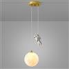 Klobvtt astronauta luce del pendente fata luna mini lampadario camera dei bambini lampada a sospensione camera da letto per bambini apparecchi di illuminazione a soffitto ragazze ragazzi lampade a sos