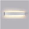 Mjsdjof Lampada da parete a strisce metalliche in alluminio, applique da parete moderne con illuminazione su e giù a LED, applique da parete lunghe in argento, lampade da parete minimaliste nordiche p