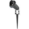 VR VETRINEINRETE Vetrineinrete® Faretto da esterno lampada da giardino doppia istallazione con picchetto interrabile e staffa a parete portalampada GU10 IP65 (Grigio)