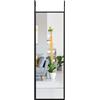 LIFEZEAL 2 in1 Specchio da Parete Lungo con Gancio Regolabile, Specchiera Rettangolare 107,4 x 36,5 cm per Soggiorno e Camera da Letto, Bagno, Moderno (nero)