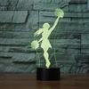 KJsdaADSA Novità 3D Cheerleader Night Light Touch Table Desk Lampade per illusione ottica 7 Luci che cambiano colore Decorazione della casa Regalo di compleanno-Telecomando