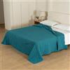 IlGruppone Copriletto Trapuntato Matrimoniale 250x250 cm Effetto Stropicciato, Trapunta Leggera con Imbottitura in Microfibra Anallergica 100 g/m², Moderno per Mezza Stagione (Azzurro - Effetto Stropicciato)