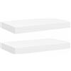 vidaXL Scaffali a Parete 2 pz Bianco 40x23x3,8 cm in MDF