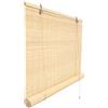 Victoria M. Tenda a Rullo in Bambù per Interni, Protezione Solare e della Privacy per Porte e Finestre, 100 x 220 cm, Colore Natura