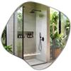 Tulup Specchio Ondulato 57x57,7 cm Asimmetrico per Camera da Letto Bagno Ingresso Stile Scandinavo Organico Montaggio da Parete Senza Cornice Moderno Design da Appendere Unico Design per Trucco