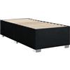 VidaXL Giroletto Nero 90x200 cm in Tessuto, Rete Letto Imbottito, Mobili Camera da Letto, Singolo