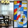 LXDWEI Pellicola per Finestre Privacy Stile Chiesa Europea in Vetro Colorato Senza Colla Adesiva Statica Decorativa per Finestre 59x100cm (L x P)
