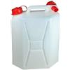AURACASA Tanica per Acqua in Plastica, in bianco con Tappo Rosso, Contenitore Portatile (CLASSICO, 10 LT)