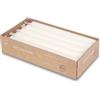 seit 1744 müller KERZEN Müller Kerzen PRO NATURE Candele Steariche - Bianche - 2,2 x 20 cm - Set di 80 Candele per Candelabro - Lunga Durata di 6 Ore - Cera Naturale Senza Paraffina e Olio di Palma - Inodore