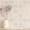 Guoshuai Mattonelle Adesive 15X15 Beige Adesivi Per Piastrelle,Pvc Autoadesivo Resistente Al Calore Impermeabile Piastrelle,Piastrelle Da Bagno, Decorazione Domestica(50Pcs)