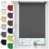 Sonello Tenda a rullo oscurante Klemmfix senza Forare 45cm x 130cm grigio, tenda avvolgibile oscurante con morsetti e con catenella per finestre e porte, Blackout, opaco, Protezione Solare