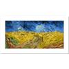 Niik Stampa campo di grano con volo di corvi di vincent van gogh 80 x 38 cm falso d'autore su tela