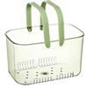 YuWangg Cestino per Doccia,Cestino per Doccia Trasparente Portatile,Cestino per Doccia Portatile,Cestino portaoggetti per Doccia in plastica,Grande capacità, design cavo, adatto a bagni, cucine e dormitori