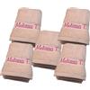 AmiAmarena Set asciugamani per asilo. 5 asciugamani per asilo con asola e nome ricamato. Asciugamani personalizzati per bambini (Rosa, Nome)
