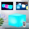 Lilyeriy Shining Cube - Cubo a LED (30 cm) bianco, con telecomando a infrarossi (7 colori), per esterni e interni, decorazione da tavolo o sgabello