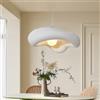 TMKOO Lampada A Sospensione Creativa Wabi-sabi Lampada A Sospensione Creativa Irregolare E27 A Forma Di Nuvola Lampadario Bianco Illuminazione Interna Regolabile Decorazione Per La Sala Da Pranzo(30cm