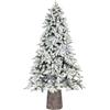 Nataland Albero di Natale Artificiale Verde Modello Nordend Con Altezza 180 Cm e Base a Tronco, Abete Super Folto con Effetto Realistico e Rami Con Aghi Anticaduta