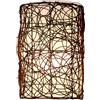 XIOXJK Lampada da Parete, Lampada da Parete in Rattan Naturale, Applique da Parete in Vimini, Lampada da Parete in Rattan Intrecciato a Mano, Illuminazione Rustica da Fattoria con Base E2