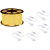 AntDau71 - Bobina Striscia Led Luminosa 100 Metri Luce Bianco Caldo 5050 220v Flessibile da Interno ed Esterno + 5 spine CW825