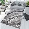 TAPISO Maya Tappeto Soggiorno Pelo Corto Design Moderno Motivo Astratto Sfumato Macchie Pittura Sfumature Grigio Bianco Camera da Letto Cameretta Ufficio Salotto Oeko-Tex 200 x 250 cm