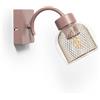 LEDKIA LIGHTING Lampada da Parete Metallo e Vetro Aziel Rosa Incarnato E27