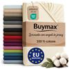 Buymax® Lenzuolo con Angoli Singolo 80x200 cm in 100% Cotone Jersey - Colore Beige, per Materassi fino a 25 cm di Altezza