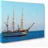 ConKrea Quadro su Tela Canvas - INTELAIATO - Pronto da Appendere - Nave Battello Amerigo Vespucci - Mare Pirati Oceano - 70x100cm - Senza Cornice - (cod.3304)