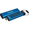 Kingston IronKey Keypad 200C Drive flash Type-C USB, crittografia hardware Certificazione FIPS 140-2 di Livello 3 (in fase di approvazione) con crittografia hardware XTS-AES a 256-bit - IKKP200C/128GB