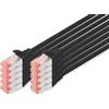 Digitus DK-1644-010-BL-10 Cavo di Rete 1 m Cat6 S/FTP (S-STP) Nero, Cat-6 - 1 m (10 Pezzi), Cavo patch - S-FTP - LSZH